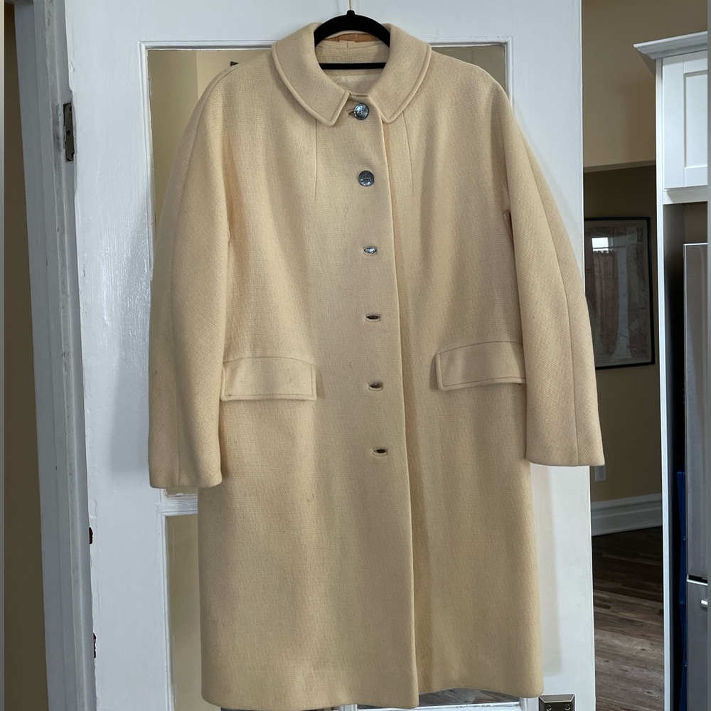 Vintage Cream Wool Coat